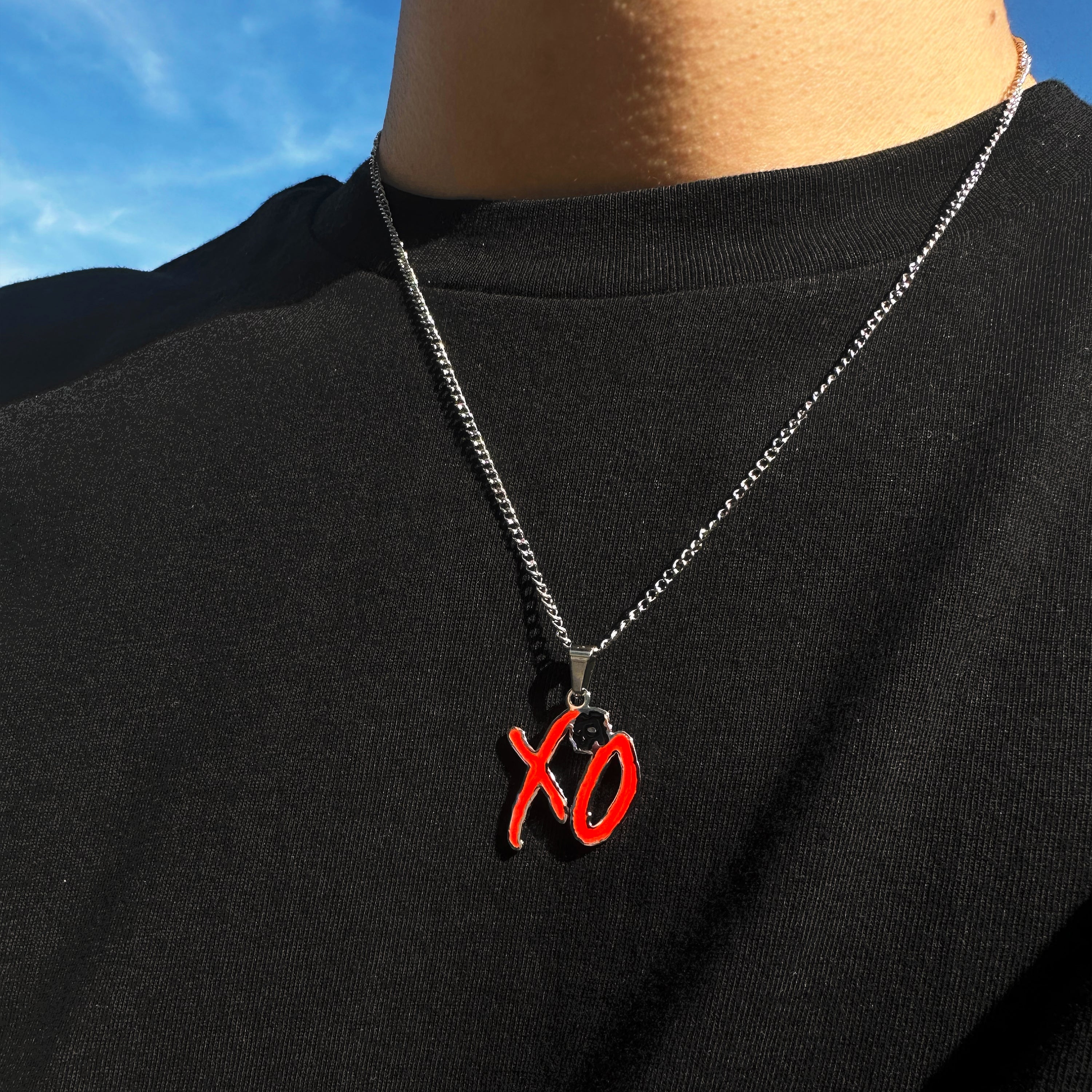 Exquisite Creative Bubble Letter Xo Inlaid White Zircon Pendant Necklace  Men's Fashion Casual Party Jewelry Holiday Gifts - AliExpress